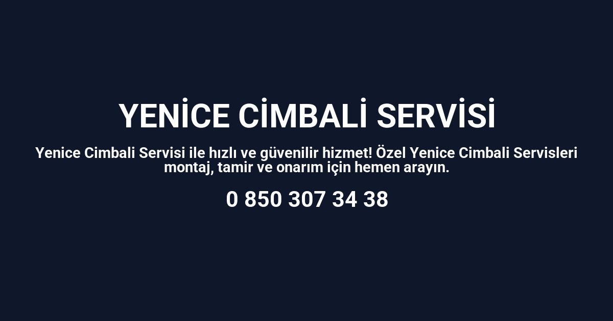 Yenice Cimbali Servisi